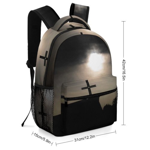 yanfind Children's Backpack Church Sky Clouds Light Horizon Catholic Religion Sunset Hills Lebanon Preschool Nursery Travel Bag