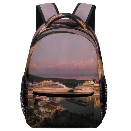 yanfind Children's Backpack Bay Tourism Liners Port Adventure Landscape Destination Travel Island Marina Beach Cruise Preschool Nursery Travel Bag