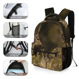 yanfind Children's Backpack Grassland Endangered Daylight Alert Deer Buck Fall Side Antelope Wild Wildlife Preschool Nursery Travel Bag