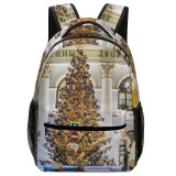 yanfind Children's Backpack Festive Tree Festival Giant Winter Street Plant City Tourism Weekend Shiny Preschool Nursery Travel Bag