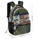 yanfind Children's Backpack Bay Harbour Ship Boat Transportation Sea Watercraft System Seashore Harbor Port Aerial Preschool Nursery Travel Bag