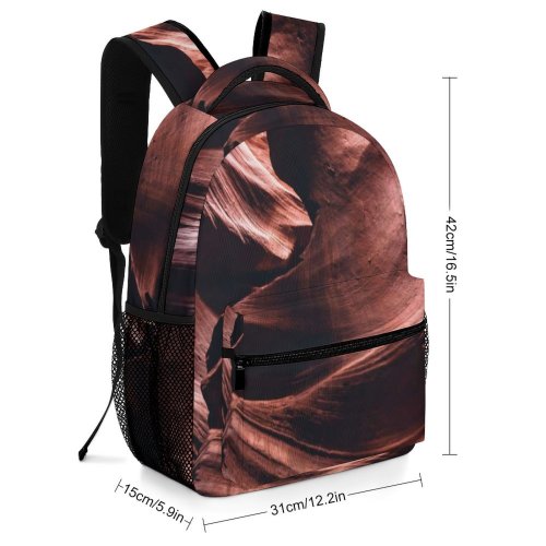 yanfind Children's Backpack Antelope Sand Dry Adventure Formation Travel Light Cave Canyon Geological Outdoor Outdoors Preschool Nursery Travel Bag
