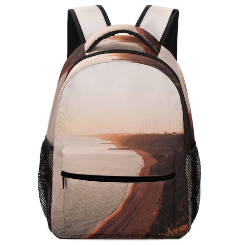 yanfind Children's Backpack Landscape Sunlight Promontory Beach  Creative Rock Australia Pictures Sea Outdoors Preschool Nursery Travel Bag