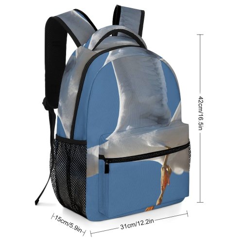 yanfind Children's Backpack Beach Bird Birds Feather Feathers Gull Ocean Pier Sea Seagull Port Beak Preschool Nursery Travel Bag