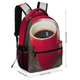 yanfind Children's Backpack  Focus Delicious Dark Caffeine Cup Wood Mug Wooden Breakfast Ceramic Porcelain Preschool Nursery Travel Bag