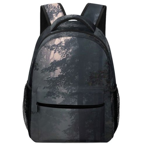 yanfind Children's Backpack Backlit Fog Dark Forest Guidance Mystery Landscape Daylight Travel Light Mist Eerie Preschool Nursery Travel Bag