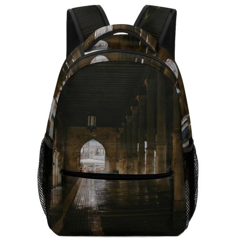 yanfind Children's Backpack Art Building Street City Arch Light Courtyard Hallway Arcade Column Church Preschool Nursery Travel Bag