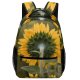yanfind Children's Backpack Flower Plant  Dandelion Flora  Harvest Field Stem Filed Autumn Garden Preschool Nursery Travel Bag