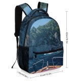 yanfind Children's Backpack Bay Boating Boats Tourism Coast Erosion Rocky Scenery Sunlight Formation Landscape Daylight Preschool Nursery Travel Bag