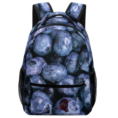 yanfind Children's Backpack Freshness Berries Delicious Abundance Blueberries Nutritious Antioxidant Fruit Round Many Juicy Preschool Nursery Travel Bag