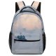 yanfind Children's Backpack Boat Transportation Vehicle Fog Outdoors Helsinki Suomi Grey Mist Vessel Watercraft Sea Preschool Nursery Travel Bag