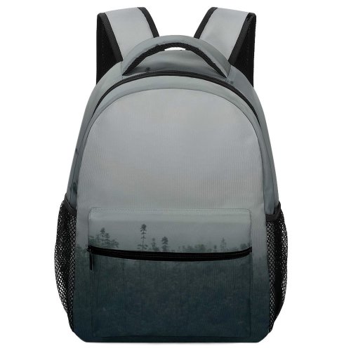 yanfind Children's Backpack Grey Fog Tree Forest Mist Autumn Haze Field Fogg Public Domain Preschool Nursery Travel Bag