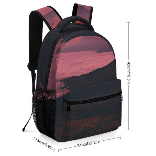 yanfind Children's Backpack Dawn Scenery Promontory Sky  Sunlight Panorama Sunset Dusk Italia Outdoors Preschool Nursery Travel Bag
