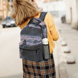 yanfind Children's Backpack Backlit Winter Fog Clouds Desktop Sunset Landscape Mountains Evening Travel Outdoor Outdoors Preschool Nursery Travel Bag