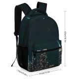 yanfind Children's Backpack City Dark Illuminated Downtown Cityscape Evening Travel Buildings Iphone Urban Preschool Nursery Travel Bag