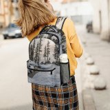 yanfind Children's Backpack Frozen Focus Tree Winter Tourism Forest Season Sunlight Freeze Landscape Daylight Preschool Nursery Travel Bag