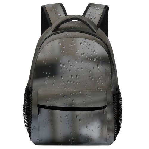 yanfind Children's Backpack Blizzard Outdoors Snow Storm Winter Grey Glass Drop Fountain Droplet Bokeh Preschool Nursery Travel Bag