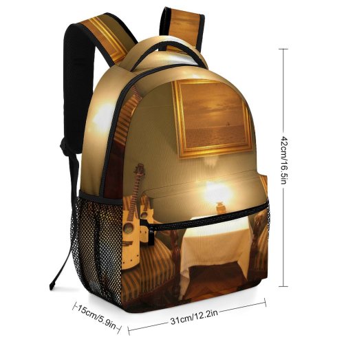 yanfind Children's Backpack Acoustic Design Lamp Home  Guitar Guitars Table Room Light Still Sofa Preschool Nursery Travel Bag