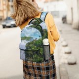 yanfind Children's Backpack Amazing Beautiful Flowing Forest Scenery Clouds Adventure Waterfalls Travel Sight Peaceful Tranquil Preschool Nursery Travel Bag
