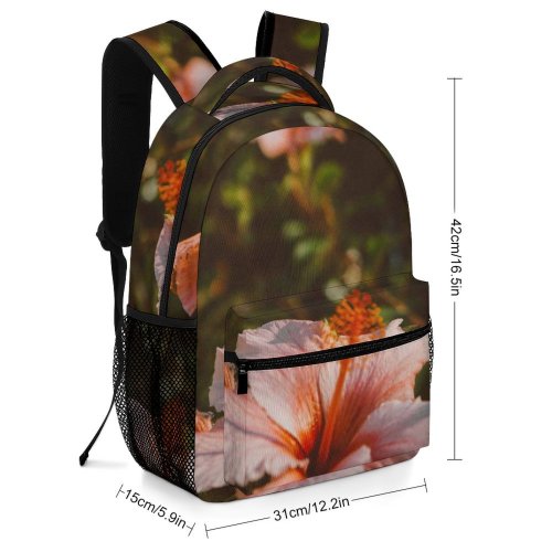 yanfind Children's Backpack  Beautiful Delicate Petal Growth Blooming Pollen Garden Hibiscus Outdoors Flora Summer Preschool Nursery Travel Bag