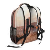 yanfind Children's Backpack Grass Plant Outdoors Romania Sunrise Sky Maramure Sunset Field Grassland  Light Preschool Nursery Travel Bag