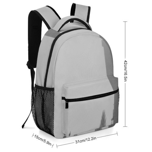 yanfind Children's Backpack Grey Fog Stockholm  Stadshus Sweden Architecture Building Spire Steeple Outdoors Waterfront Preschool Nursery Travel Bag