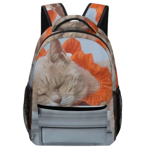 yanfind Children's Backpack Pet Funny Family Kitten Portrait Curiosity Cute Sit Cat Pretty  Whisker Preschool Nursery Travel Bag
