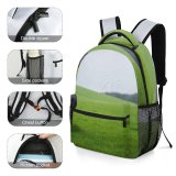 yanfind Children's Backpack Field Cattle Cow Grassland Outdoors Countryside Farm Rural Pasture Scotland Meadow Grazing Preschool Nursery Travel Bag