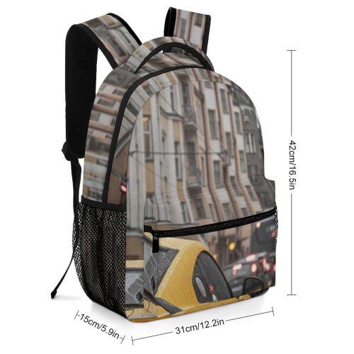 yanfind Children's Backpack Car Automobile Transportation Vehicle Light Traffic Tire Machine Wheel Sports Alloy Spoke Preschool Nursery Travel Bag