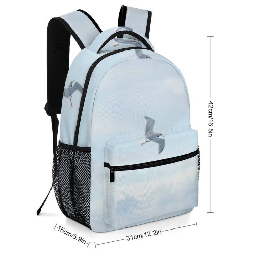 yanfind Children's Backpack Birds Flying Seagull Ocean Sea Outdoors Wind Soar  Fly Seaside Surf Preschool Nursery Travel Bag