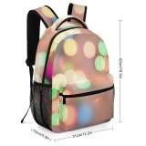 yanfind Children's Backpack  Facebook Lighted Shining Illuminated Colours Lights Colorful Sparkle Defocused Luminescence Round Preschool Nursery Travel Bag