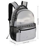 yanfind Children's Backpack Blizzard Outdoors Snow Storm Winter Grey Stock Preschool Nursery Travel Bag
