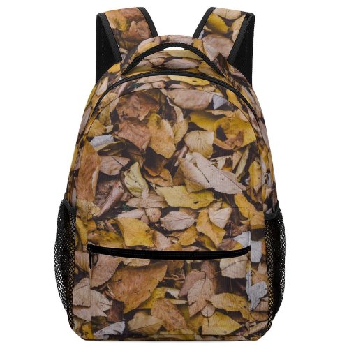 yanfind Children's Backpack Ground Forest National Park United  Leaves Leaf Soil Gold Fallen Autumn Preschool Nursery Travel Bag