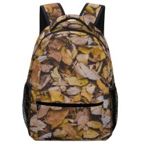 yanfind Children's Backpack Ground Forest National Park United  Leaves Leaf Soil Gold Fallen Autumn Preschool Nursery Travel Bag