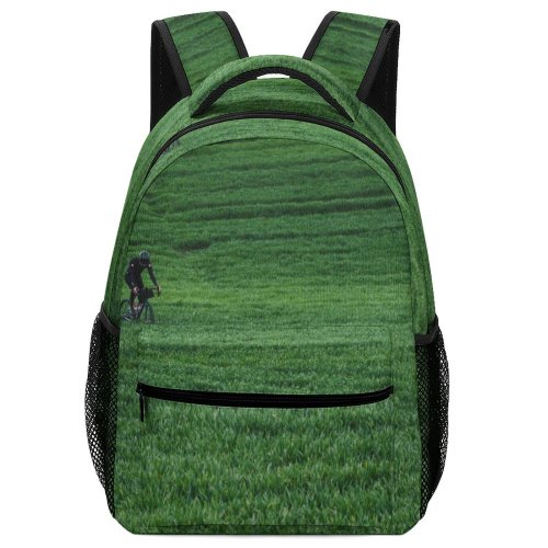 yanfind Children's Backpack Field Grassland Outdoors Bicycle Bike Transportation Vehicle Countryside Paddy Grass Plant Svirzh Preschool Nursery Travel Bag