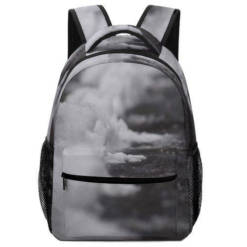 yanfind Children's Backpack Grey Outdoors Snow Winter  Hail Birds Snowman Preschool Nursery Travel Bag