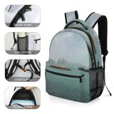 yanfind Children's Backpack Coast City Port Beach Doha Qatar Domain Island Ocean Public Shoreline Preschool Nursery Travel Bag
