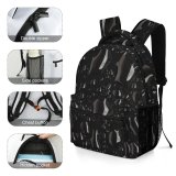 yanfind Children's Backpack Dark H Droplets Glass O Texture Drops Liquid Preschool Nursery Travel Bag