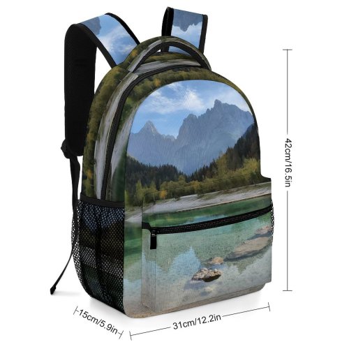 yanfind Children's Backpack Abies Lake Slovenia Tree Beautiful  Domain Wilderness Plant Fir Kranjska Preschool Nursery Travel Bag