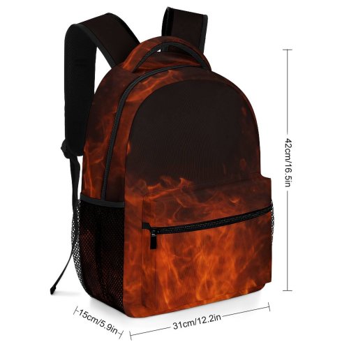 yanfind Children's Backpack Fire Flames Hot Cinder Burn Burning Hell Satan Texture Flame Heat Bonfire Preschool Nursery Travel Bag