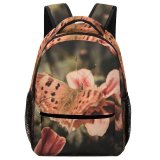 yanfind Children's Backpack Fungus Plant Insect Invertebrate  Flower Petal Butterfly Geranium Anther Butterfly Flower Preschool Nursery Travel Bag