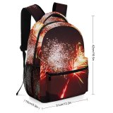 yanfind Children's Backpack Fireworks Independence Light Show Street Midnight Diwali Festival Event Fte Preschool Nursery Travel Bag