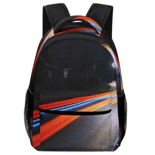yanfind Children's Backpack Expressway Street Time Lampposts Guidance Hurry Lights Movement Lapse Fast Traffic Preschool Nursery Travel Bag