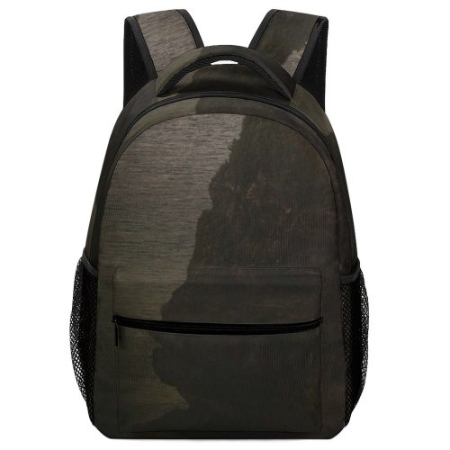 yanfind Children's Backpack Cliff Outdoors Grey Bali Ocean Sea Promontory Land Shoreline Art Coast Preschool Nursery Travel Bag