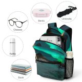 yanfind Children's Backpack Frozen Winter Surreal Exploration Astrophotography Adventure Icelandic Landscape Mountains Travel Kirkjufellfoss Preschool Nursery Travel Bag