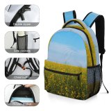 yanfind Children's Backpack Field Sky Rural Canola Outdoors Farm Wallpapers Grassland Images Landscape Preschool Nursery Travel Bag