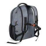 yanfind Children's Backpack Flower Plant HQ Flora Rose  Floral Texture Ornament Embroidery Grey Foliage Preschool Nursery Travel Bag