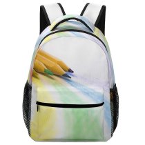 yanfind Children's Backpack  Focus Pastel Design Artistic Rainbow Wood Creativity Crafts Materials Colorful Coloring Preschool Nursery Travel Bag