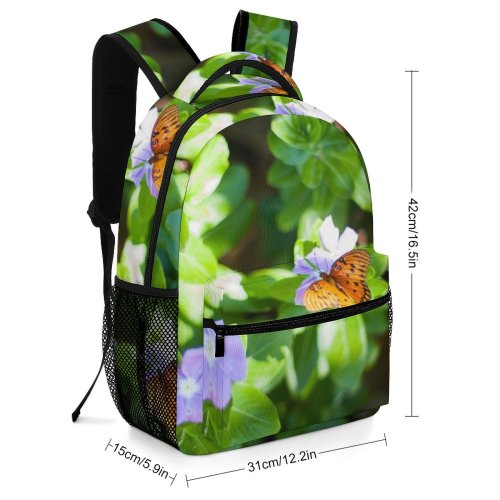 yanfind Children's Backpack Flower Plant Butterfly Geranium Flora  Spring HQ Monarch Aster Bloom Insect Preschool Nursery Travel Bag