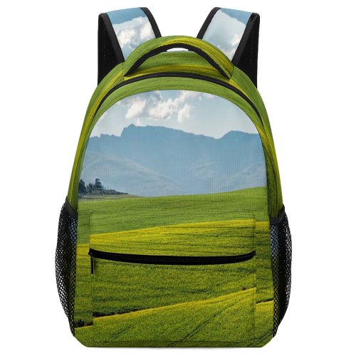 yanfind Children's Backpack Farming Laptop Farm Pc Season Grass Landscape Farmland PC Field Pasture Outdoors Preschool Nursery Travel Bag